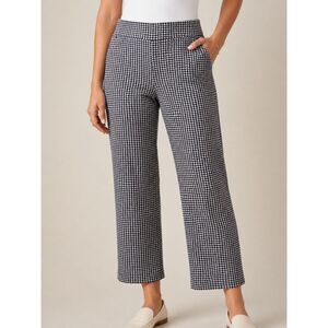 Lands’ End Starfish Straight Leg Houndstooth Capri Pants XL 18
